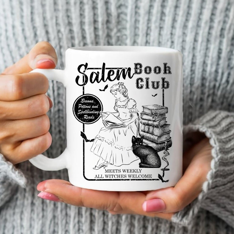 Petthouse | Retro Salem Book Club Shirt, Black Cat Spooky Book Salem Witches, Spooky Season Bookish