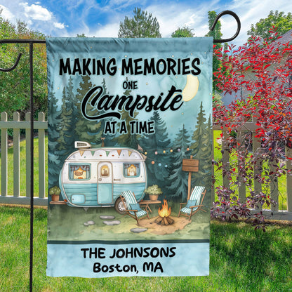 Petthouse | Personalized Camping Sign Flag, Camping Flag Campsite Flag, Making Memories Camp Flag, Camping Garden Flag