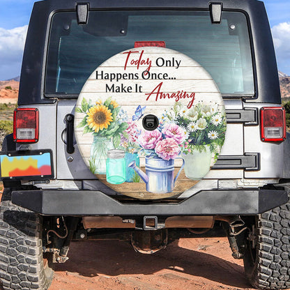 Petthouse | Floral Vases Positive Durable Tire Protector Farmhouse Style Make It Amazing Tire Spare Tire Cover