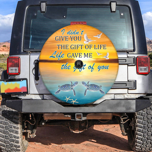 Petthouse | Sea Turtle Sunset Camper Tire Cover Life Gave Me The Gift Of You Save Turtle Seasonal Tire Totes