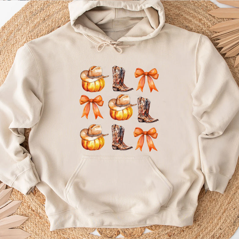 Petthouse | Howdy Pumpkin Western Fall Shirt, Coquette Bow Fall Vibes Western Cowgirl Shirt