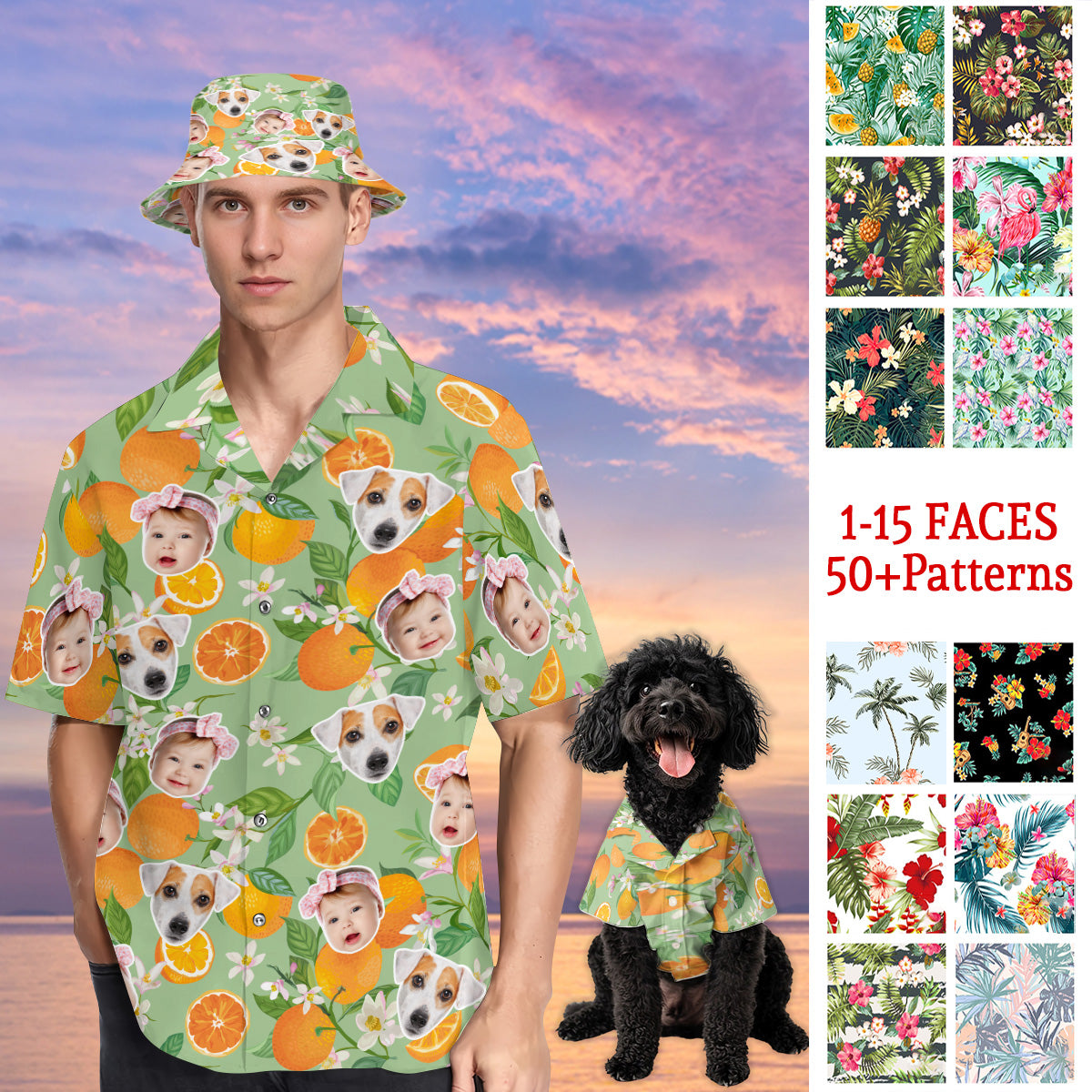 Petthouse | Personalized Man's All-over Print Hawaiian Shirt, Custom Gifts From Son And Daughter