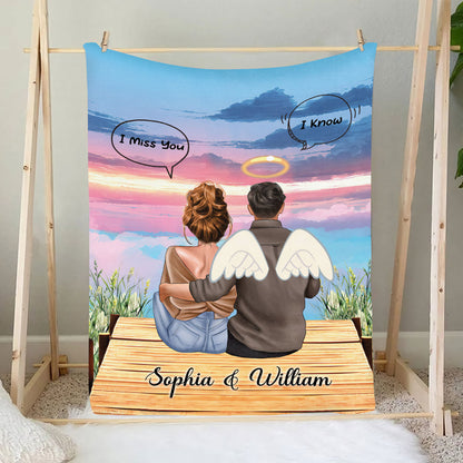 Petthouse | Customized Best Valentines Day Fleece Blanket, Still Talk About You Widow Middle Aged Couple Skin