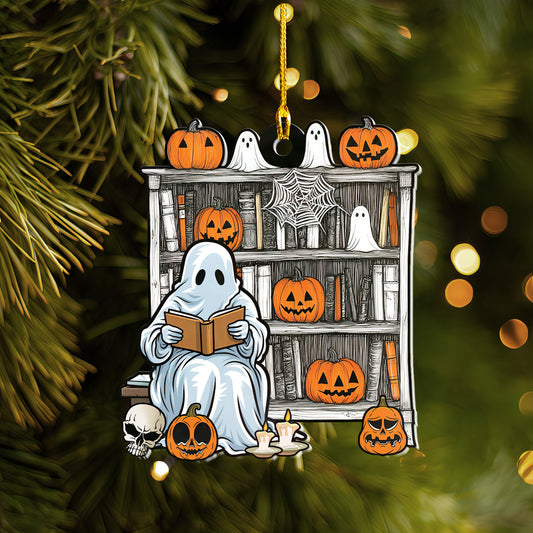 Petthouse | Halloween Ghost Book Ornament Window Hangings, Halloween Bookshelf, Ghostly Bookish