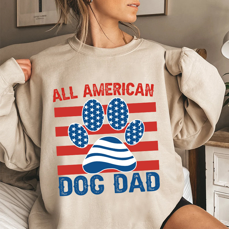 Petthouse | Father's Day Dog Lover Shirt, 4th Of July Shirt,  American Dog Dad Independence Day