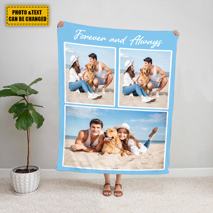 Petthouse | Custom Photo Blanket Christmas Fleece Blanket, Quilt Blanket Gift For Family