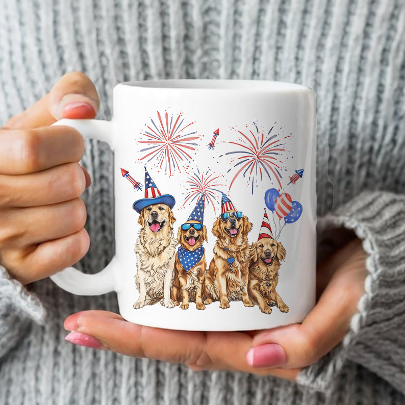 Petthouse | Golden Retriever 4th Of July Shirt, Independence Day Shirt, Dog Mom Fourth Of July