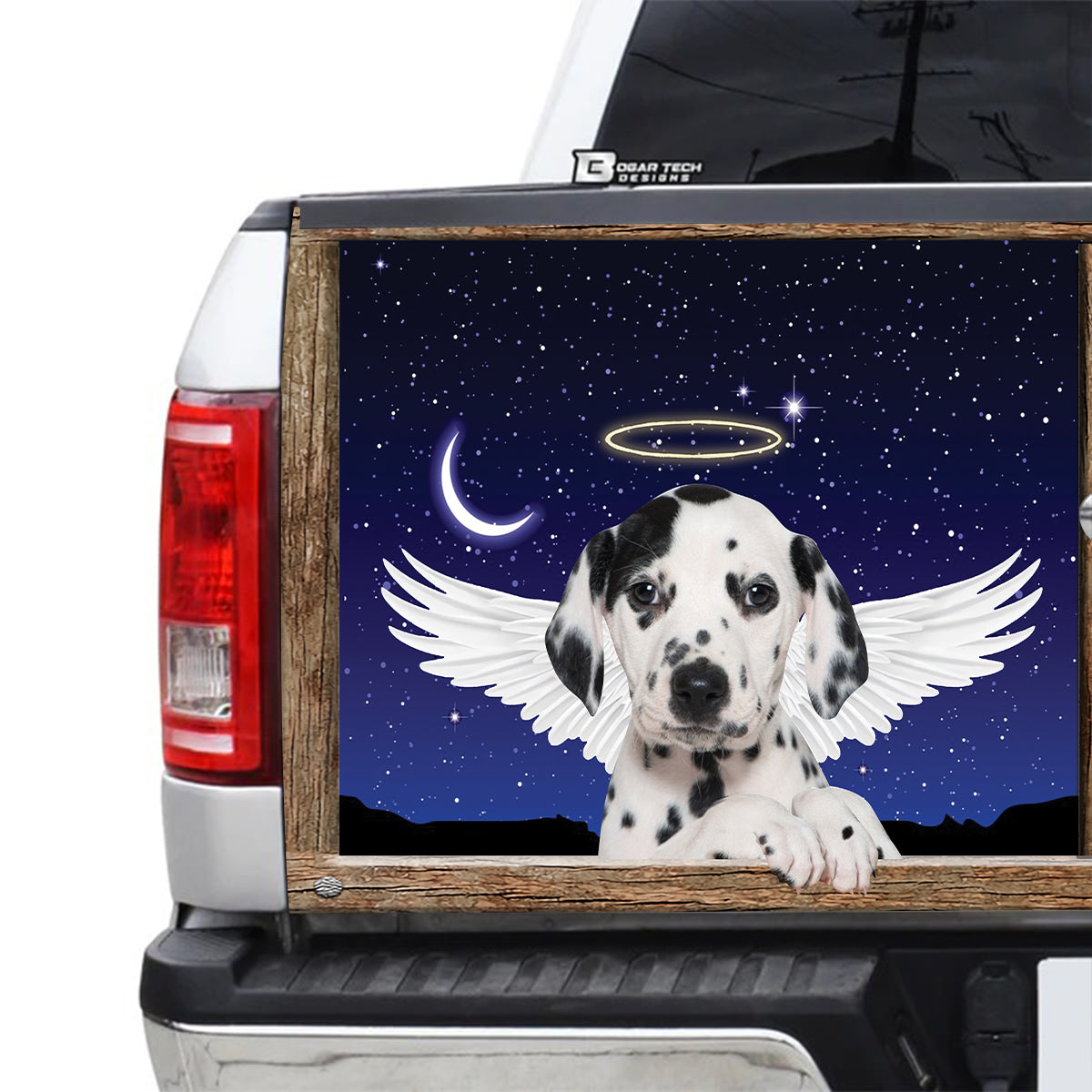 Petthouse | Customized Name Date Dalmatian Your Wings Were Ready Rear Window Decals For Trucks Memorial Dog