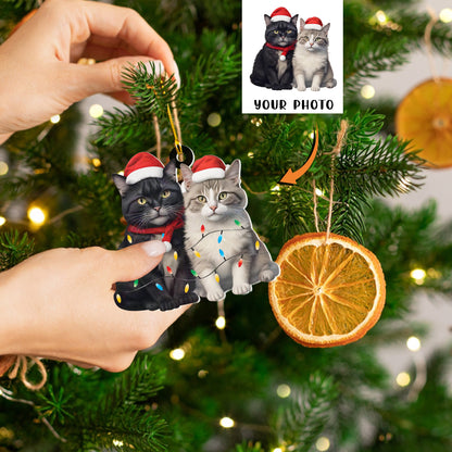 Petthouse | Cat Christmas Ornament, Custom Cat Ornament, Tuxedo Cat Lover Gift, Cat Owner Gift