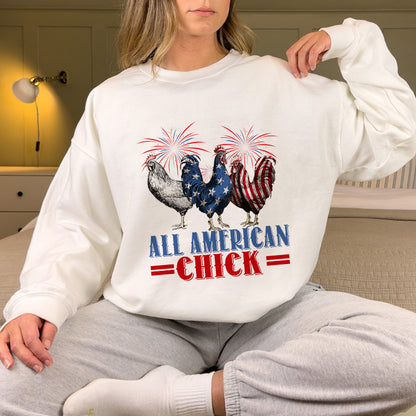 Petthouse | Patriotic Usa Chicken Shirt, Retro Chicken American 4th Of July Tshirt, Independence Day