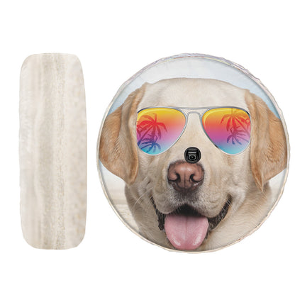 Petthouse | Labrador Retriever Tire Protector Smiling Dog Spare Wheel Cover Dog Beach Glasses Universal Tire