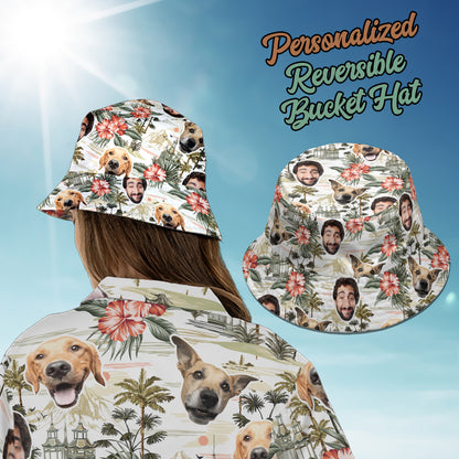 Petthouse | Personalize Face Tropical Flower Hawaiian Shirt, Funny Summer Party, Gift For Family