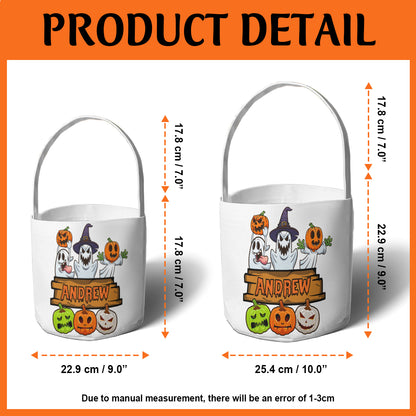 Petthouse | Personalized Halloween Bag, Kids Trick Or Treat Bag, Halloween Candy Bag, Halloween Treat Bag