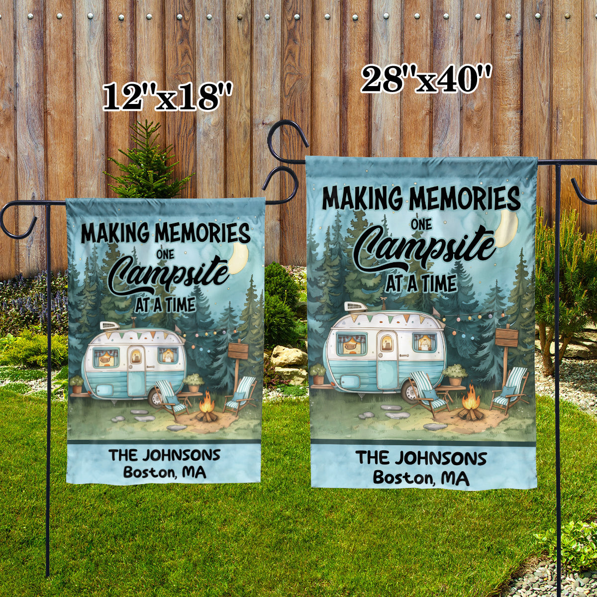 Petthouse | Personalized Camping Sign Flag, Camping Flag Campsite Flag, Making Memories Camp Flag, Camping Garden Flag