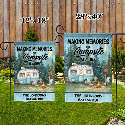 Petthouse | Personalized Camping Sign Flag, Camping Flag Campsite Flag, Making Memories Camp Flag, Camping Garden Flag