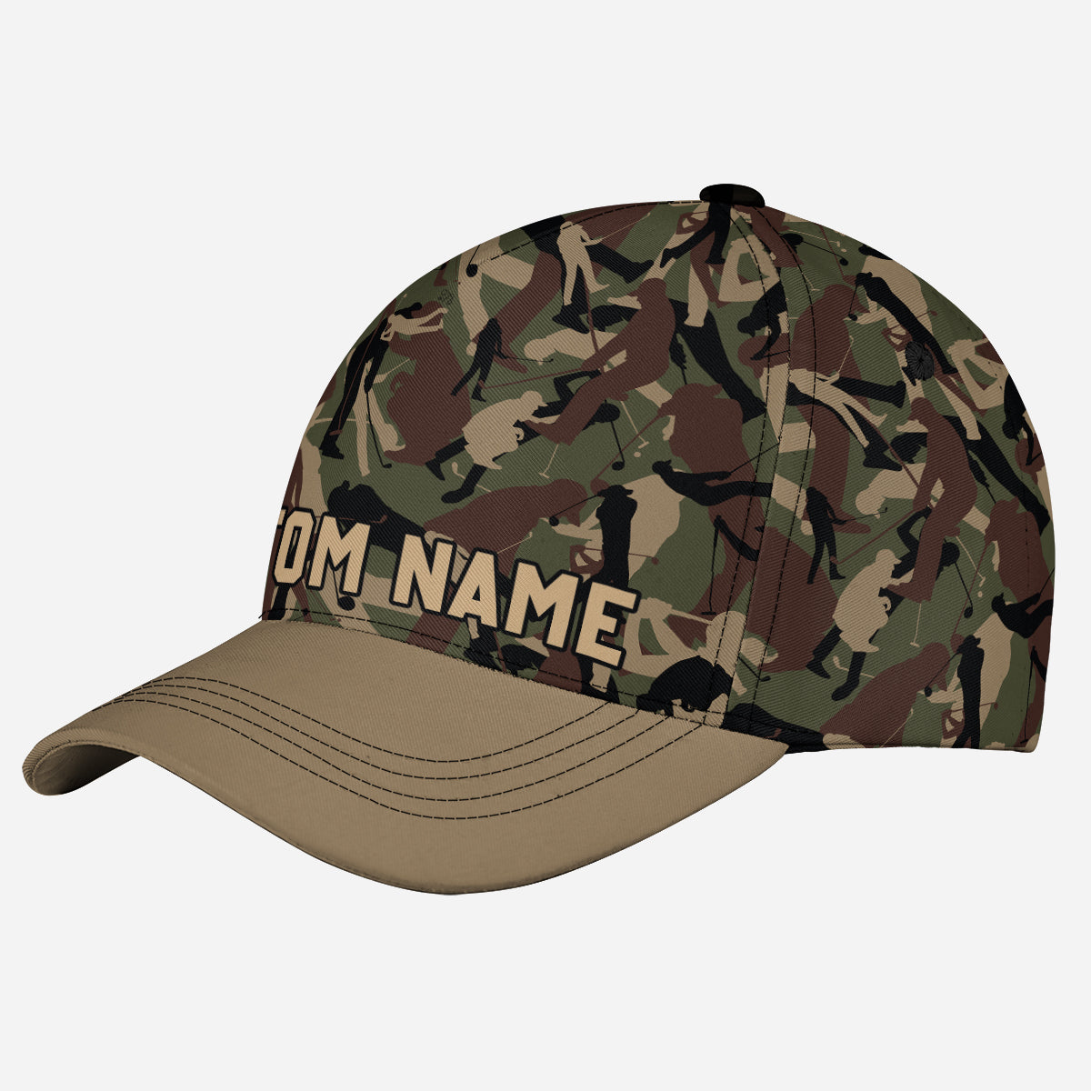 Petthouse | Customized Name Golf Soldier Golf Camo Pattern Baseball Cap Camouflage Pattern Hat Gift For Golf Players