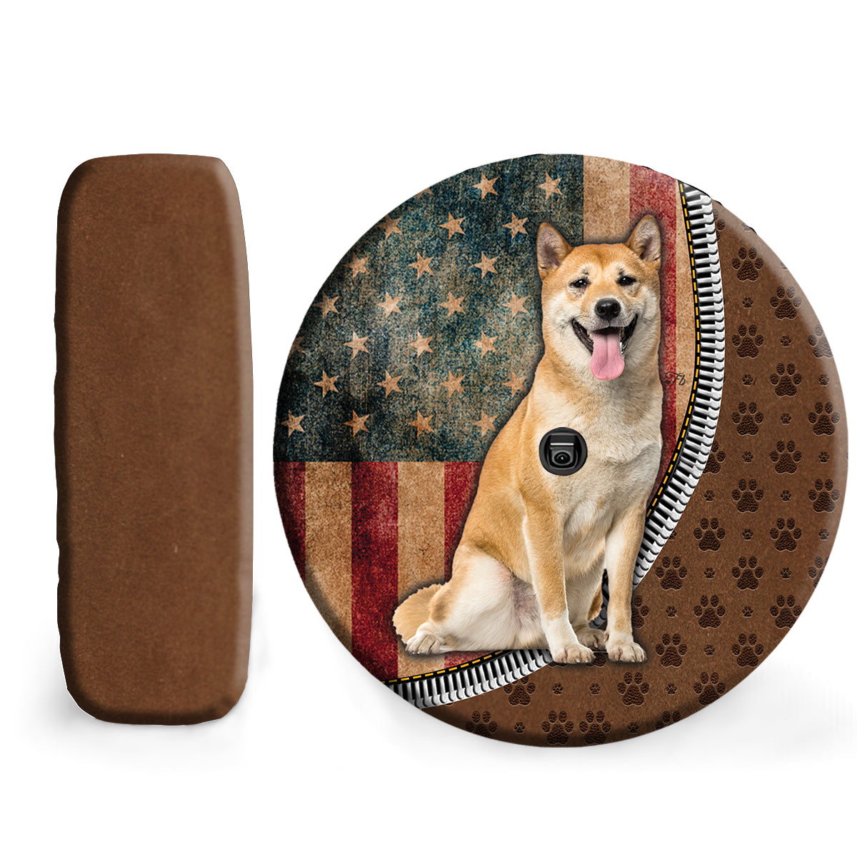 Petthouse | Shiba Inu Dog American Tire Cover American Pride Tire Protector Camper Tire Cover Dog Paws