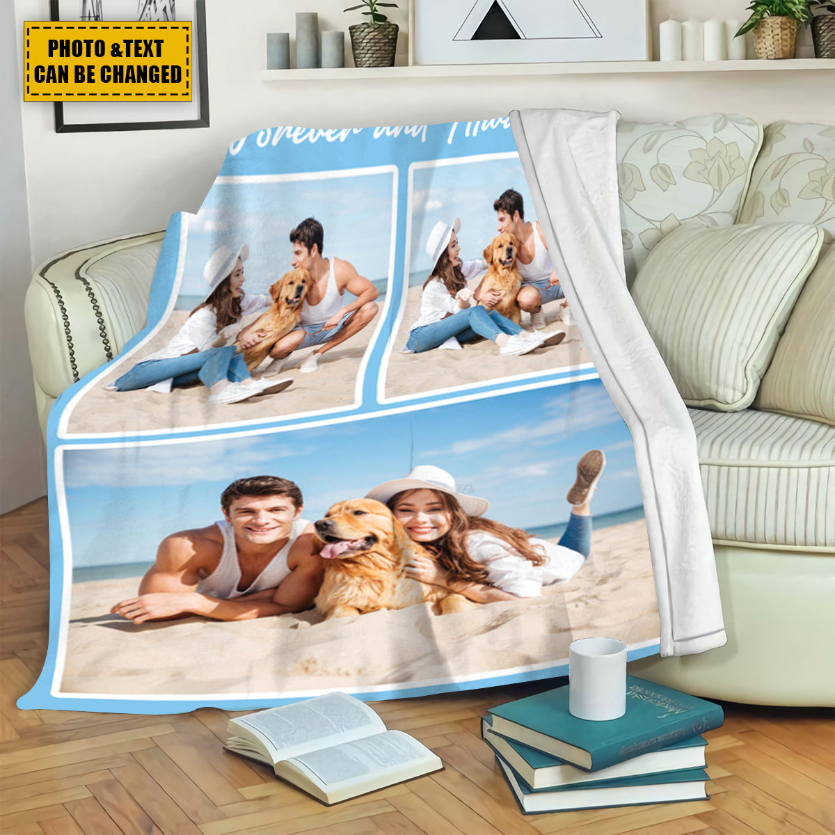 Petthouse | Custom Photo Blanket Christmas Fleece Blanket, Quilt Blanket Gift For Family