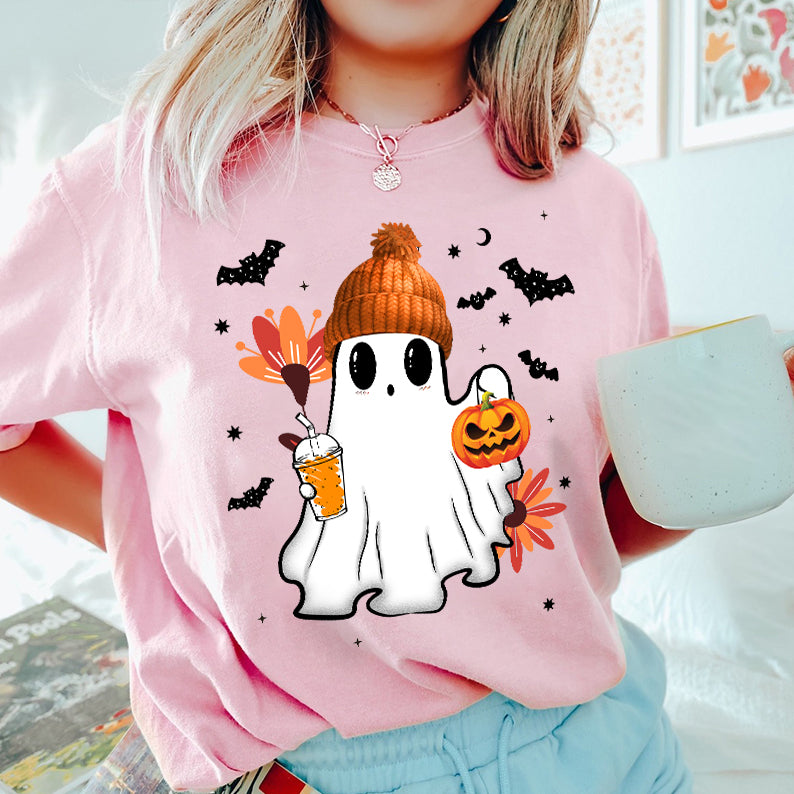 Petthouse | Halloween Ghost Shirt, Cute Ghost Shirt, Womens Halloween Shirt, Spooky Season Shirt