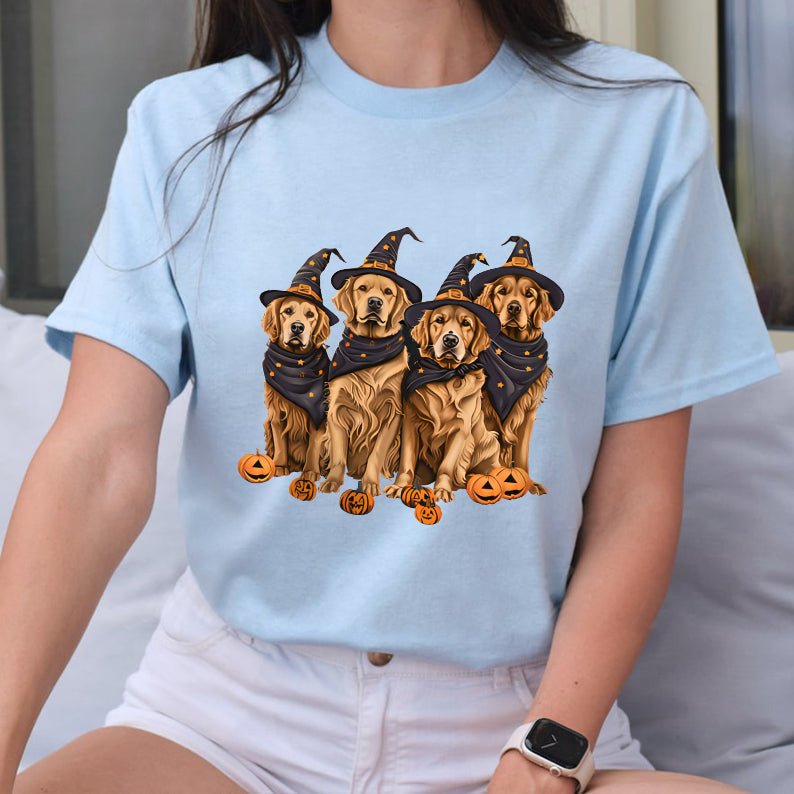 Petthouse | Golden Retriever Dog Halloween Shirt, Spooky Dog, Halloween Party Golden Retriever Dog