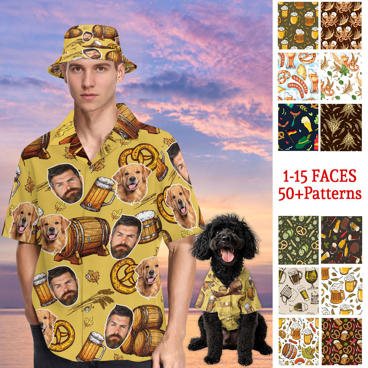 Petthouse | Personalized Beer Oktoberfest Hawaiian Shirt, Beer Drinking Men's Hawaiian, Oktoberfest Drinking