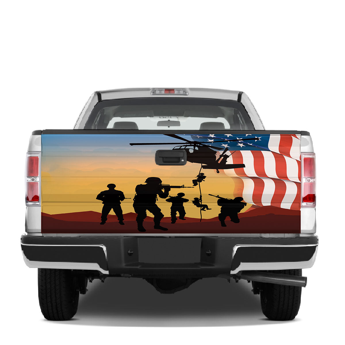 Petthouse | American Air Force Veteran Tailgate Wrap Vinyl Graphic Soldier Military Decal Sticker Truck Decor