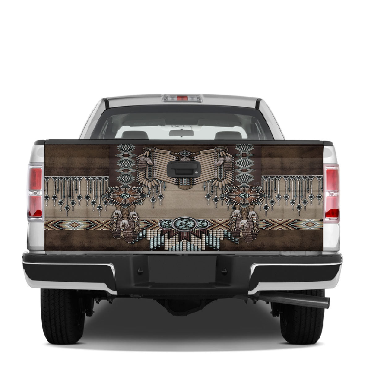 Petthouse | Native American Style Tailgate Wrap Vinyl Graphic Decal Native Tailgate Sticker Truck Decor