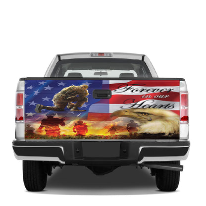 Petthouse | American Veteran Tailgate Wrap Decal Vinyl Graphic Us Soldier Army Military Memorial Day Decor