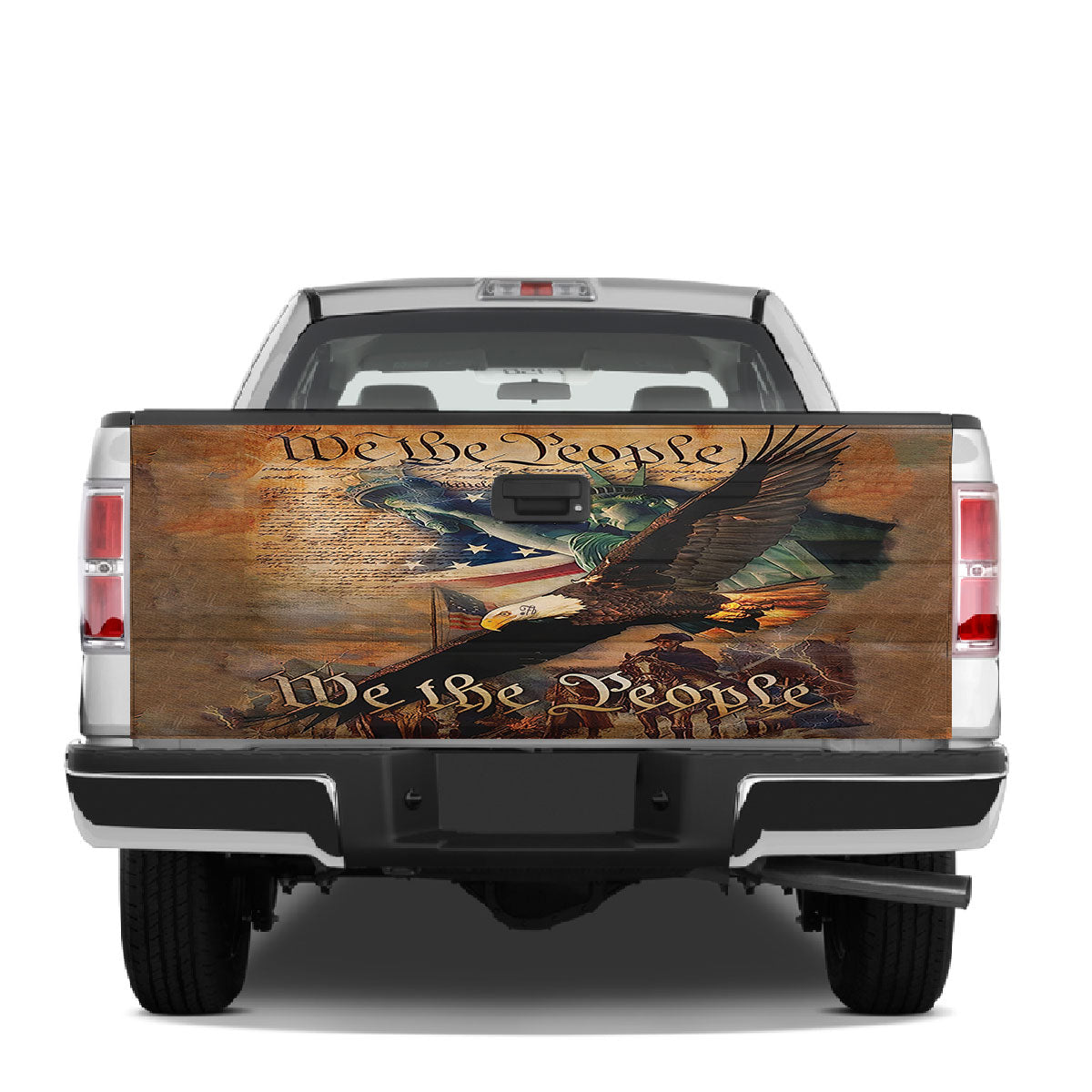 Petthouse | American Veteran Memorial Day Tailgate Wrap Vinyl Graphic Decal Us Soldier Sticker Truck Decor