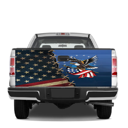 Petthouse | American Eagle Tailgate Wrap Vinyl Graphic Decal American Pride Sticker Truck Decoration