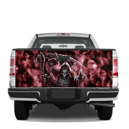 Petthouse | The Death Dark Skull Skeleton Tailgate Wrap Decal Sticker Happy Halloween's Day October 31th