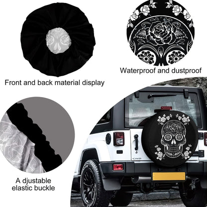 Petthouse | Sugar Skull Spare Tire Cover Happy Halloween's Day Truck Decoration Friends Gift