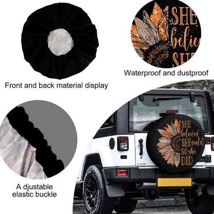 Petthouse | Sunflower Tire Protector She Believed She Could Spare Tire Cover New Car Gift Car Accessory