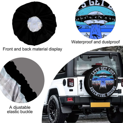 Petthouse | Space Ufo Alien Let's Get Lost Adventure Begins Spare Tire Cover Truck Decoration Space Lovers Gift