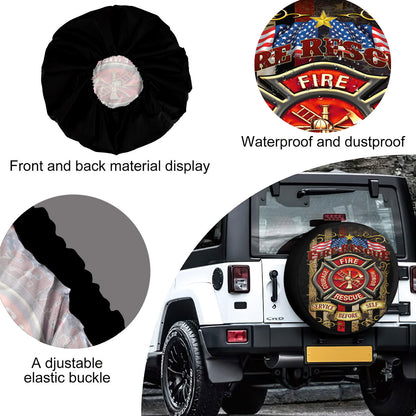 Petthouse | Firefighter Fire Rescue Service Before Self Spare Tire Cover Truck Decoration