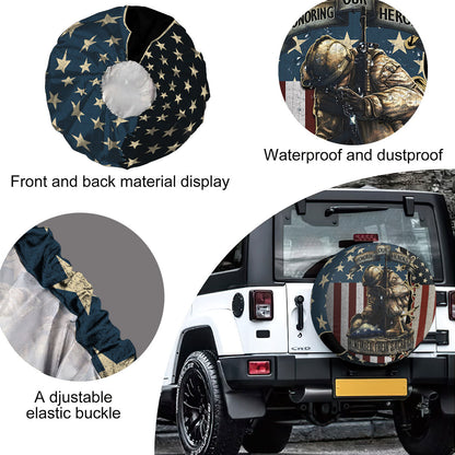 Petthouse | American Veteran Remember Their Sacrifice Spare Tire Cover Memorial Day Decor Truck Decor