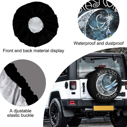 Petthouse | Dragonfly Moon Stay Wild Moon Child Spare Tire Cover Dragonfly Truck Decoration