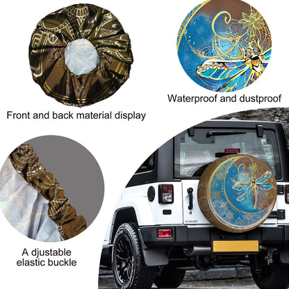 Petthouse | Beautiful Dragonfly Moon Mandala Spare Tire Cover Truck Decoration Gift For Family