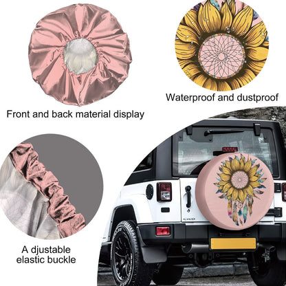 Petthouse | Sunflower Dreamcatcher Spare Tire Cover Sunflower Floral Truck Decoration Gift For Family