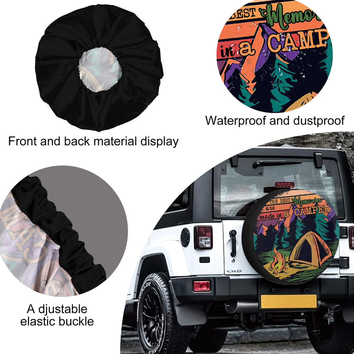 Petthouse | The Best Memories Are Made In A Camper Spare Tire Cover Camping Wheel Cover New Car