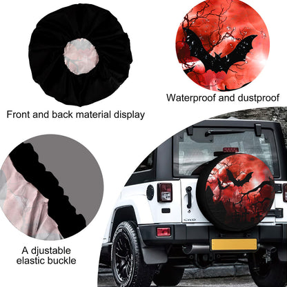 Petthouse | Cemetery Spare Tire Cover Bat Spare Wheel Cover New Car Gift Tire Protector Horror Lovers