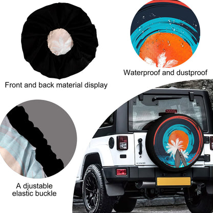 Petthouse | Surfing Summer Beach Spare Tire Cover Beach Landscape Truck Decoration Surfers Gift