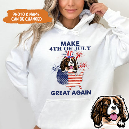 Petthouse | Personalized Dog Independence Day Shirt, Make 4th Of July Great Again, Gift For Dog