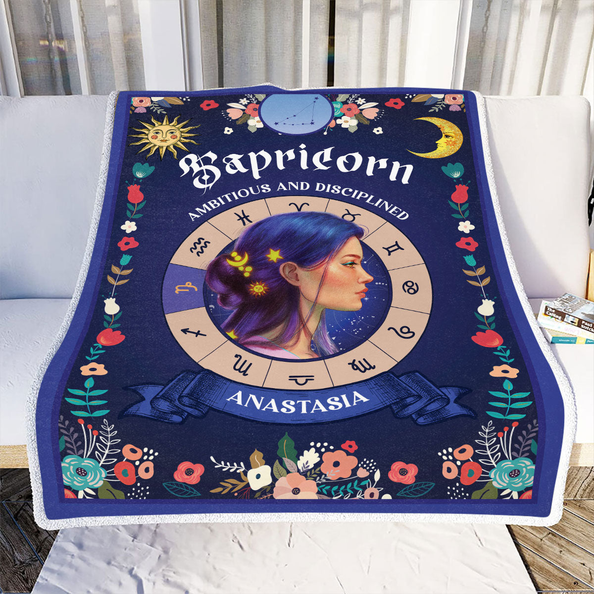 Petthouse | Customized Zodiac Characteristics Blanket To Best Friend, Horoscope Blanket To Littler Daughter