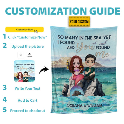 Petthouse | Custom Couple In The Sea Fleece Blanket, Valentines Gifts For Diving Lovers, Newlywed Bedroom