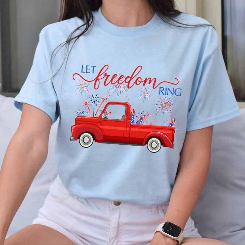 Petthouse | Personalized Dog Let Freedom Ring Shirt, Independence Day Gift For Dog, 4th July To Dog Dad