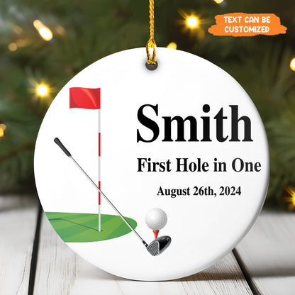 Petthouse | Personalized Golf Ornament, Hole In One Custom Text, Proud Golfer, Christmas Gift For Golf Lover