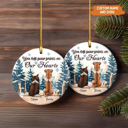 Petthouse | Personalized Pet Memorial Ornament, Christmas Dog Cat Ornament, Forever In Our Hearts Dog