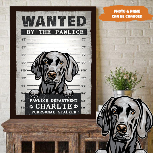 Petthouse | Personalized Guilty Dog Wanted By The Pawlice Dog Poster, Funny Dog Wanted Poster