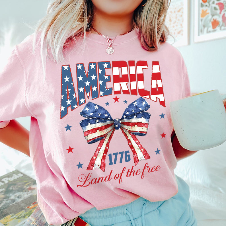 Petthouse | America Land Of The Free Shirt, Womens July 4 Patriotic, Memorial Day